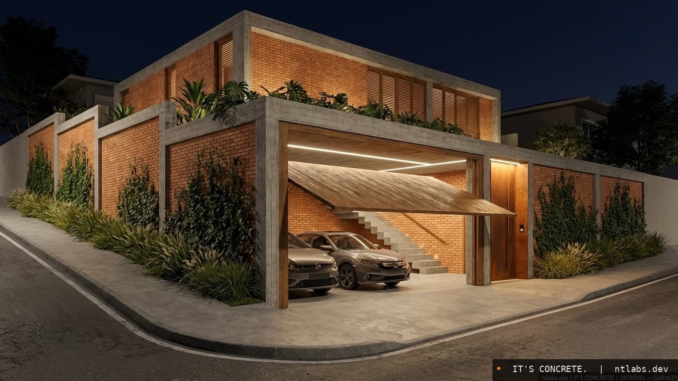 Garagem no desnível
